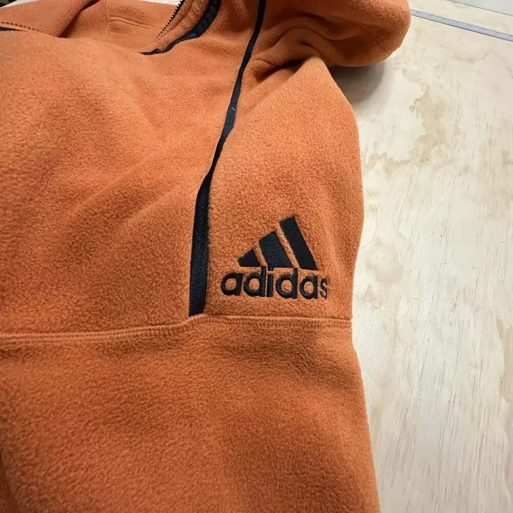 Adidas Z.N.E. Full-Zip Orange Fleece Hoodie Jacket XL